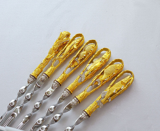 Набор шампуров "Рыбное ассорти". Златоуст купить с доставкой Набор шампуров "Рыбное ассорти". Златоуст